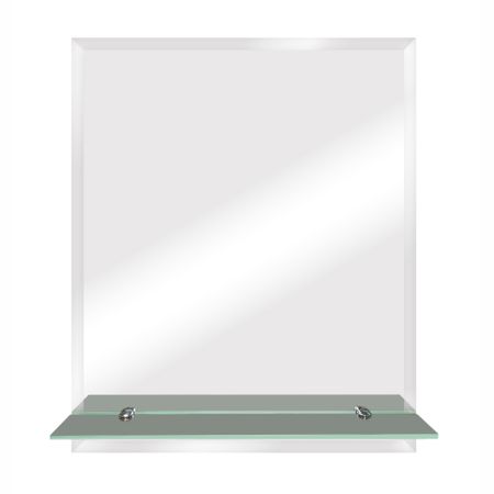 Зеркало с полкой прямоугольное 50х60 см Continent Прямоугольник (В134) прямоугольник
