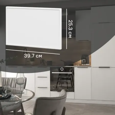 Фасад для кухонного ящика Инта 39.7x25.3 см Delinia ID МДФ цвет белый hafele box p панель внутреннего ящика серый900мм 553 61 915