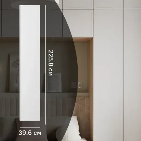 Дверь для шкафа Лион Амьен 39.6x225.8x1.9 см МДФ цвет белый 20 шт светодиодные модули hviero 5054 белый теплый белый 12в