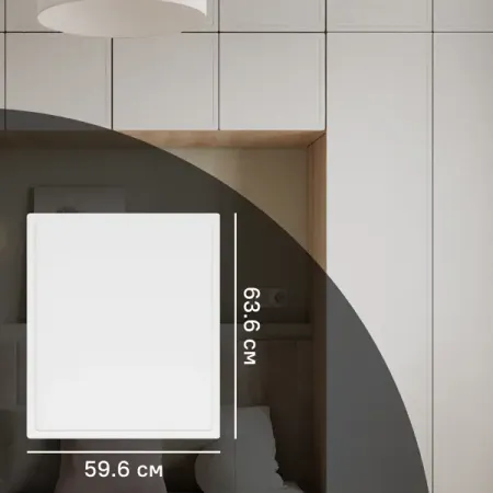 Дверь для шкафа Лион Амьен 59.6x63.6x1.9 см МДФ цвет белый 20 шт светодиодные модули hviero 5054 белый теплый белый 12в