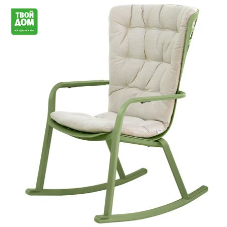 Кресло-качалка Nardi folio с подушкой агава+лён