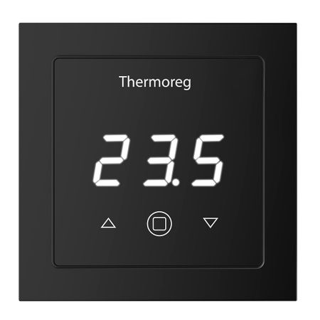 Терморегулятор электронный сенсорный для теплого пола Thermoreg TI-300 Black черный