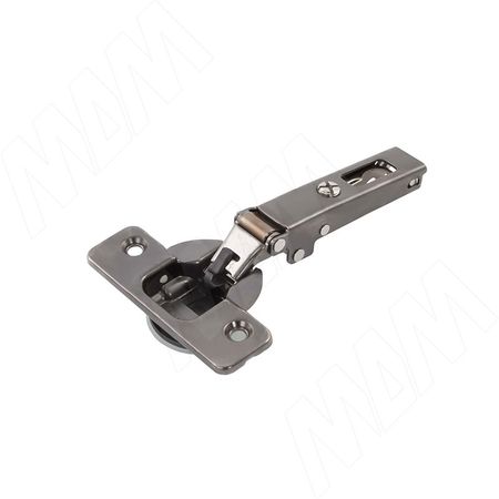 SILENTIA+ петля с доводчиком (амортизатором) накладная (90/110), стандартная, титаниум (C7A6AE6) helios петля с доводчиком амортизатором полунакладная 90 105 для ал проф стандартная никель hp90ho al bl