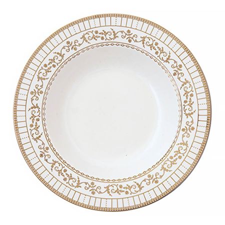 Тарелка суповая Pozzi Milano 1876 Golden белая 21,5 см