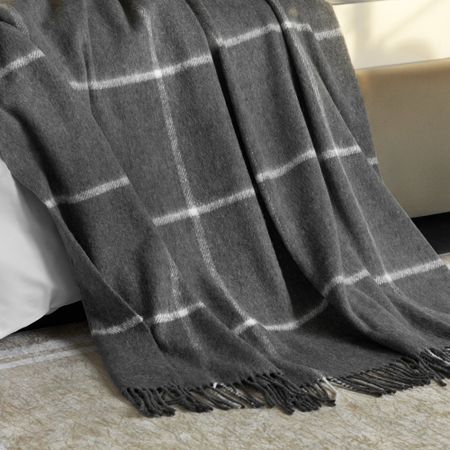 Плед Dome Йерк серый 140х200+10х2 см