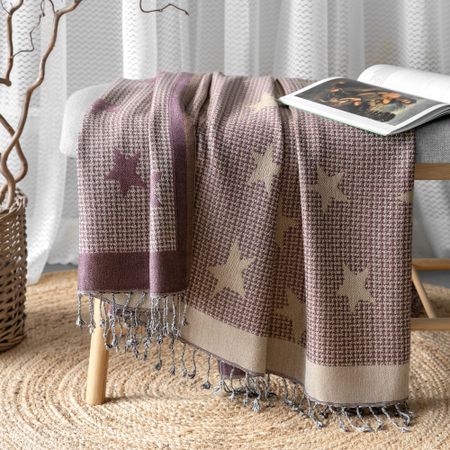 Плед Estia Селесте бордо 140х200+10х2 см