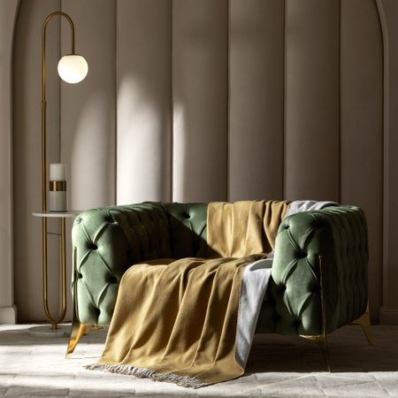 Плед Togas Маринетти золотой/бежевый 140х180 см