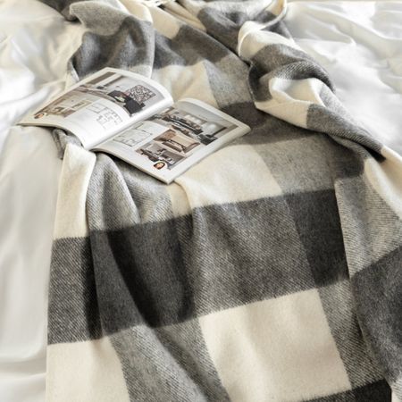 Плед Dome Гольм серый-белый 140х200+10х2 см