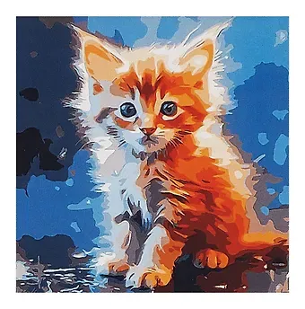 Холст с красками по номерам в коробке 