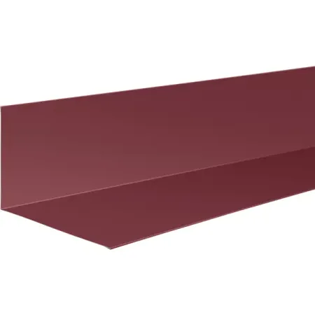 Планка примыкания верхняя 147x250 мм 2 м 0.4мм RAL 3005 Красный