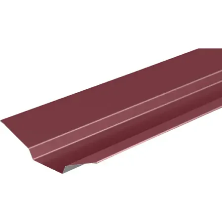 Ендова верхняя 115x30x115 мм 2 м RAL 3005 0.4 мм красный