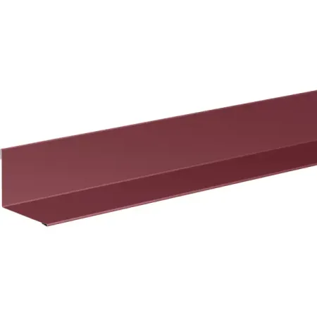 Планка для внутренних углов 50x50 мм 2 м 0.4 мм RAL 3005 красный
