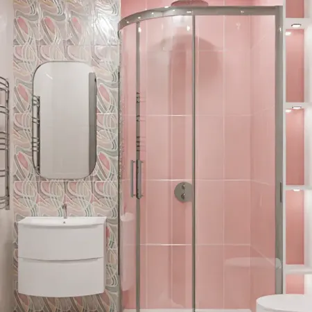 Плитка настенная Azori Brillo Rosa 20.1x50.5 см 1.52 м² глянцевая цвет розовый