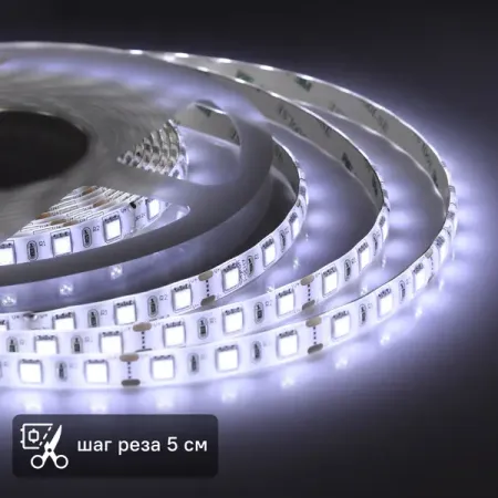 Светодиодная лента для контурной подсветки Apeyron SMD5050 12В 10мм 2м 10Вт/м 60диод/м 700лм/м IP65 4К нейтральный свет лента для скрапбукинга mr paper
