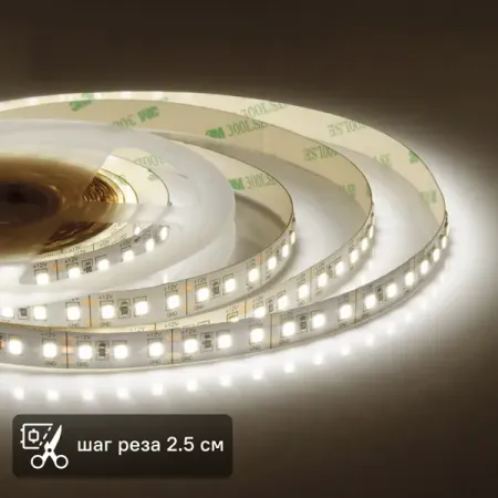 Светодиодная лента для контурной подсветки Apeyron SMD2835 12В 10мм 3м 14.4Вт/м 120диод/м 1400лм/м 4К нейтральный свет