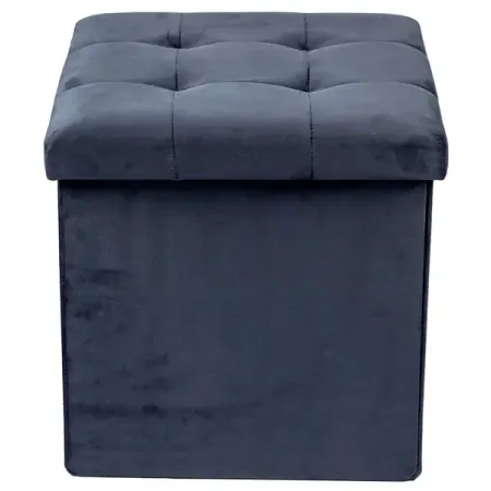 Пуф складной темно-синий 38x38 см