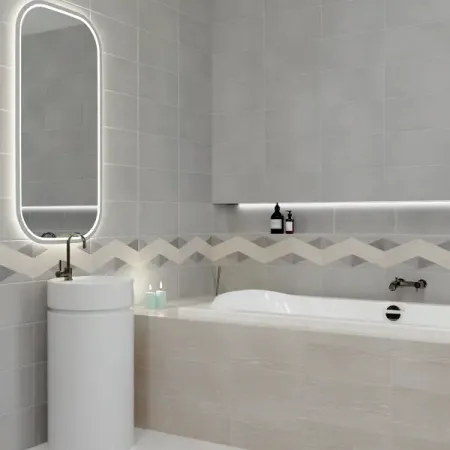 Плитка настенная KREAFORTA Mersey Concrete 20x40 см 1.2 м² матовый цвет графитовый оригинальные микропереключатели c