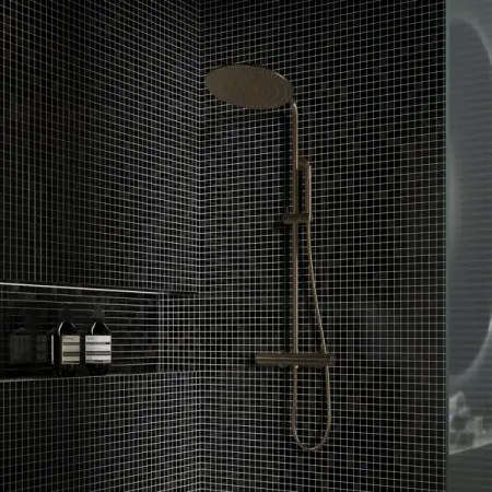 Мозаика стеклянная KREAFORTA черная 300x300x4 мм