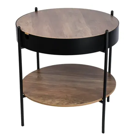 Журнальный столик Dream River 49.5x48.5 см коричнево-черный