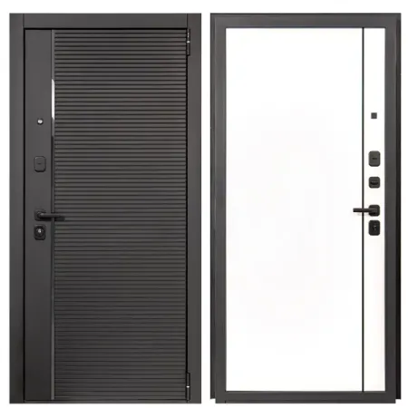 Дверь входная металлическая Борно 56 98x205 см правая белый металлическая закладка xyddjynl