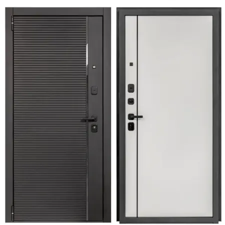 Дверь входная металлическая Борно 56 88x205 см левая серый металлическая закладка xyddjynl