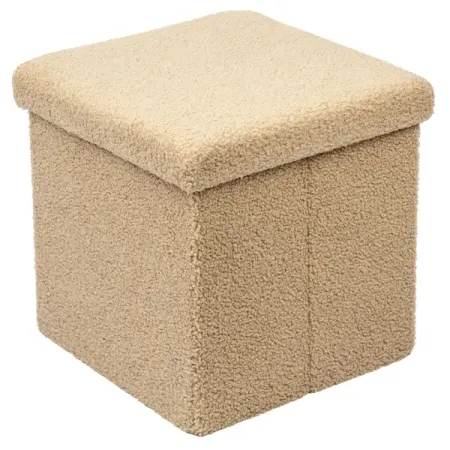 Пуф складной бежевый 38x38 см