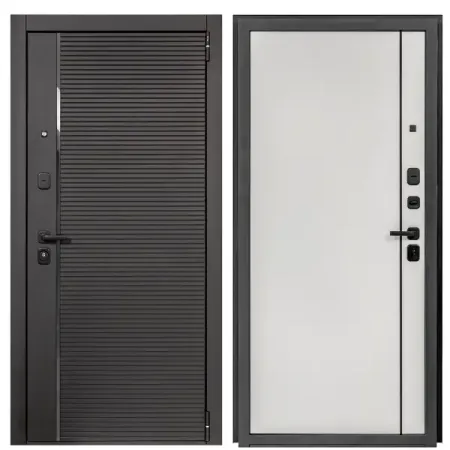 Дверь входная металлическая Борно 56 98x205 см правая серый металлическая закладка xyddjynl