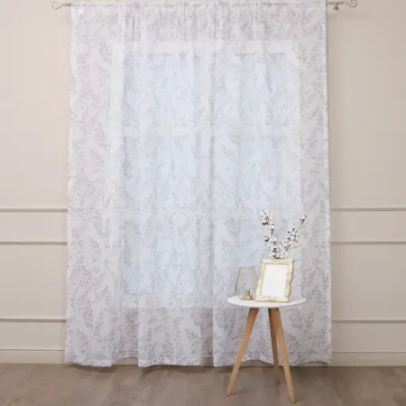 Тюль на ленте Фрейя 300x260 см цвет серый шторы тюль aifish розовые