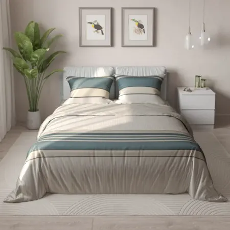 Комплект постельного белья Mine Дизайн 384 полутораспальный сатин серо-зеленый пакет а6 14 11 5 6 be mine жен бум мат ламинат