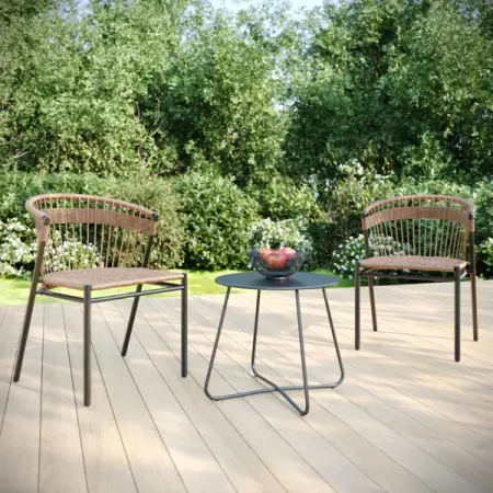 Набор садовой мебели для отдыха Балконный искусственный ротанг натуральный