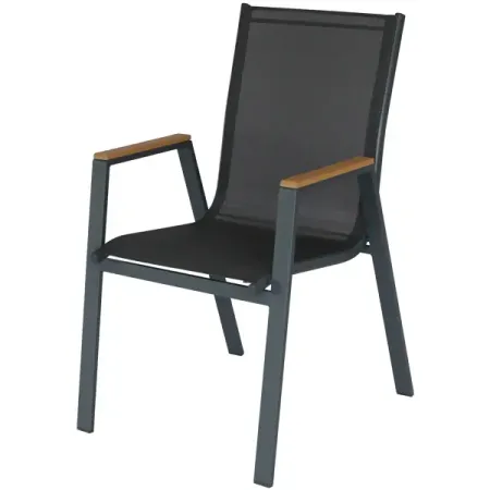 Стул садовый Garden Story Almi Dinner GS063 56x63x90 см сталь серый