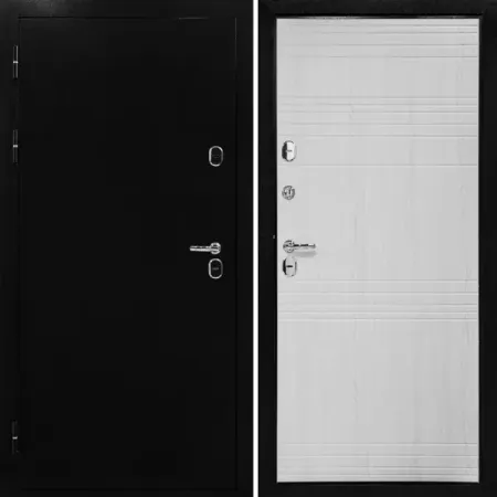 Дверь входная металлическая Термаль Норд 96x205 см левая беленый ясень