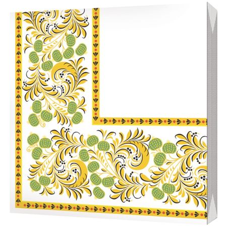 Салфетки Bulgaree green Медовый кант декоративные 33х33, 3 слоя