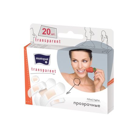 Пластыри Matopat transparent 20 шт