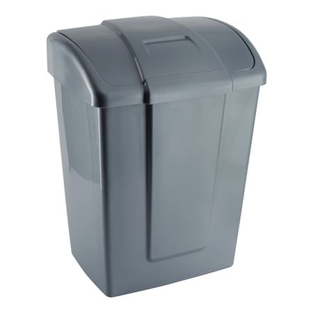 Контейнер для мусора Martika Форте с крышкой 23 л пластик серый