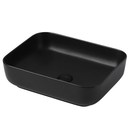 Раковина Abber Rechteck 50 см накладная черная матовая (AC2202MB)