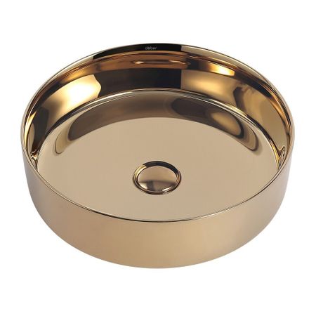 Раковина Abber Bequem 40 см накладная золото (AC2109GG)