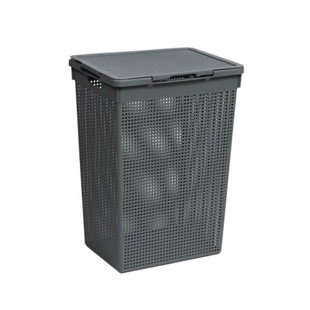 Корзина для белья Violet Лофт 615х450х260 мм 50 л серая (5650018)