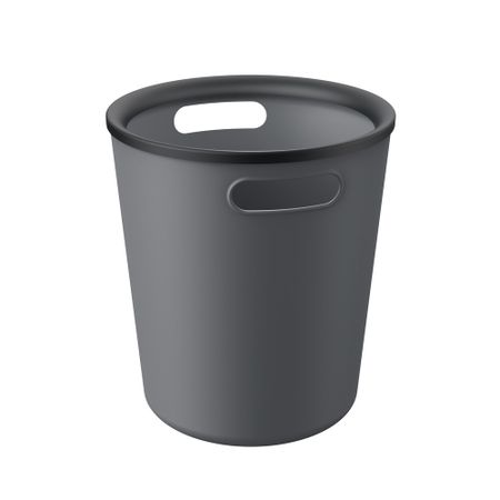 Ведро для мусора Ambient Folk 10 л пластик черный графит