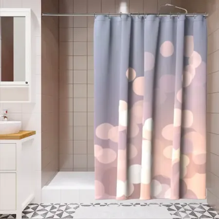 Штора для ванной Lemer Loritani 180x200 см полиэстер цвет розовый/серый папка архивная 35мм а4 neon 4 кольца розовый
