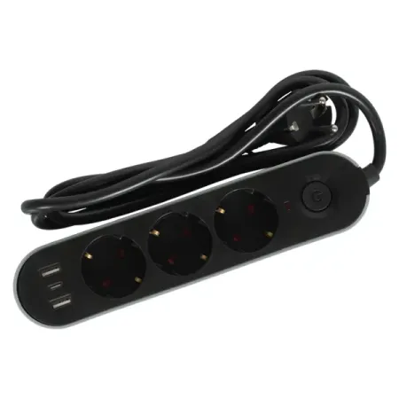Удлинитель бытовой Skybeam 3 розетки 1.5 м цвет черный