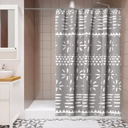 Штора для ванной Lemer Alva 180x200 см полиэстер цвет серый 4 шт комплект водонепроницаемые занавески для ванной