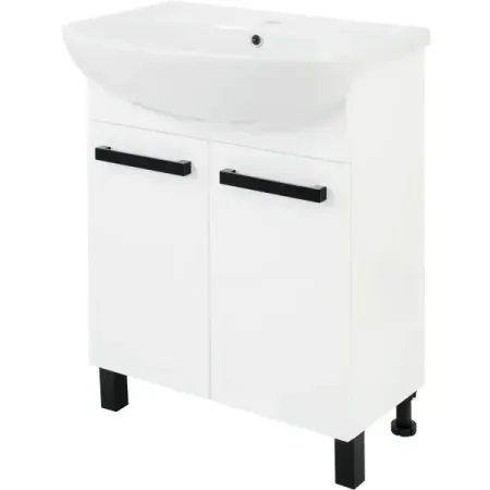Тумба под раковину в ванную комнату Софи напольная 60 см цвет белый
