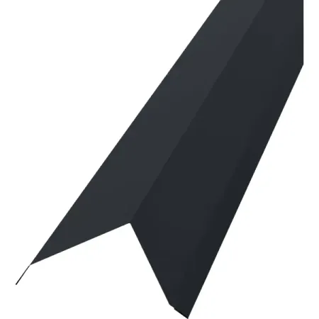 Планка ветровая для металлочерепицы 80x100 мм 2 м 0.4 мм RAL 7024 серый