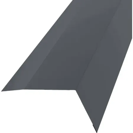 Планка карнизная 100x65 мм 2 м 0.4 мм RAL 7024 графит