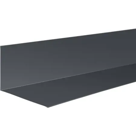 Планка примыкания верхняя 147x250 мм 2 м 0.4мм RAL 7024 Темно-серый