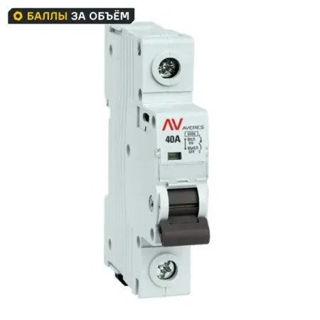Выключатель нагрузки EKF Averes AV 1P N 40 А C40 6 кА hidance usb резистор нагрузки 5в 1 2 3а