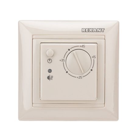 Терморегулятор механический для теплого пола Rexant RX-308B бежевый умный термостат для теплого пола bseed zigbee