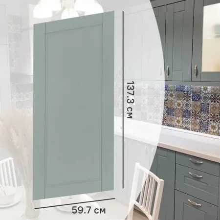 Фасад кухонного шкафа Томари 59.7x137.3 DELINIA ID см МДФ цвет голубой