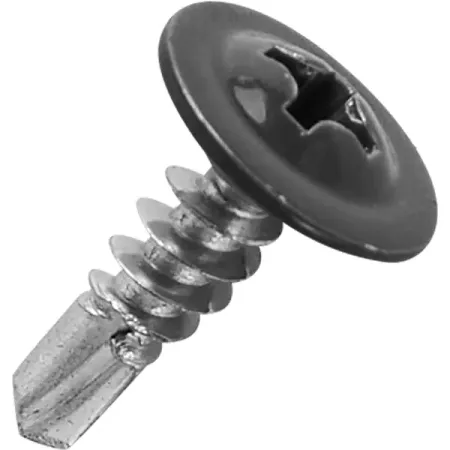 Саморезы по металлу с пресс-шайбой со сверлом оцинкованные RAL 7024 4.2x13 320 шт.